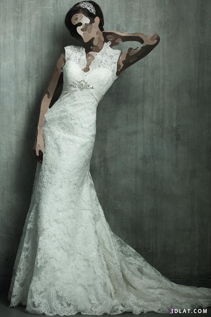 فستان زفاف دانتيل زهرة الأوركيدا