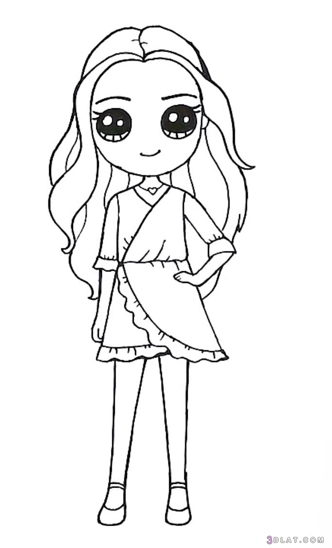 صور بنات للتلوين2021،رسومات تلوين للبنات،رسومات عرايس مفرغة للتلوين