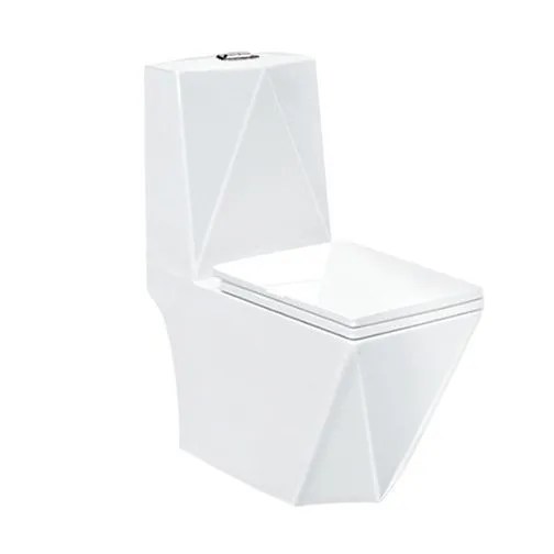 GOLDEN DRAGON BATHROOM TOILET STRAIGHT FLUSH TOILET ; ONE PIECE TOILET (25CM) STRAP, WHITE