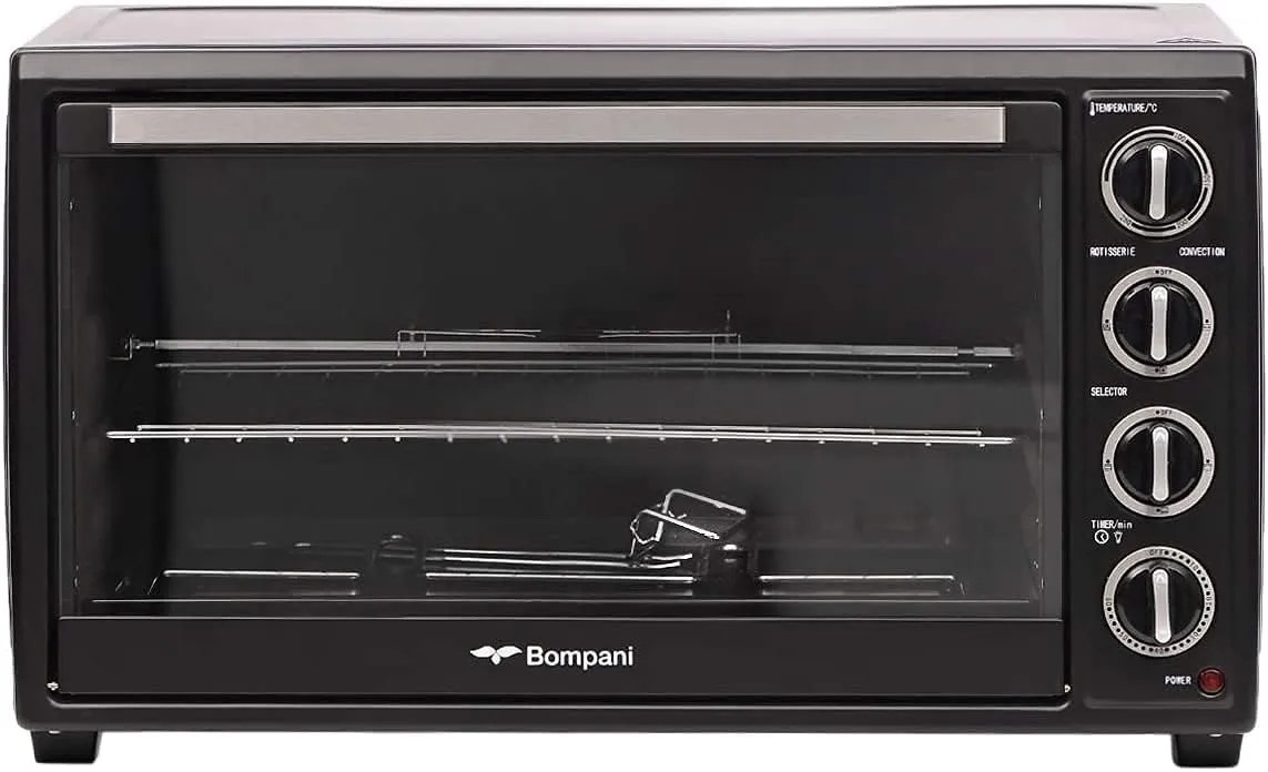 BOMPANI BUILTIN MICROWAVE, 34LTRS, OVEN + GRILL + CONVECTION, S.STEEL.