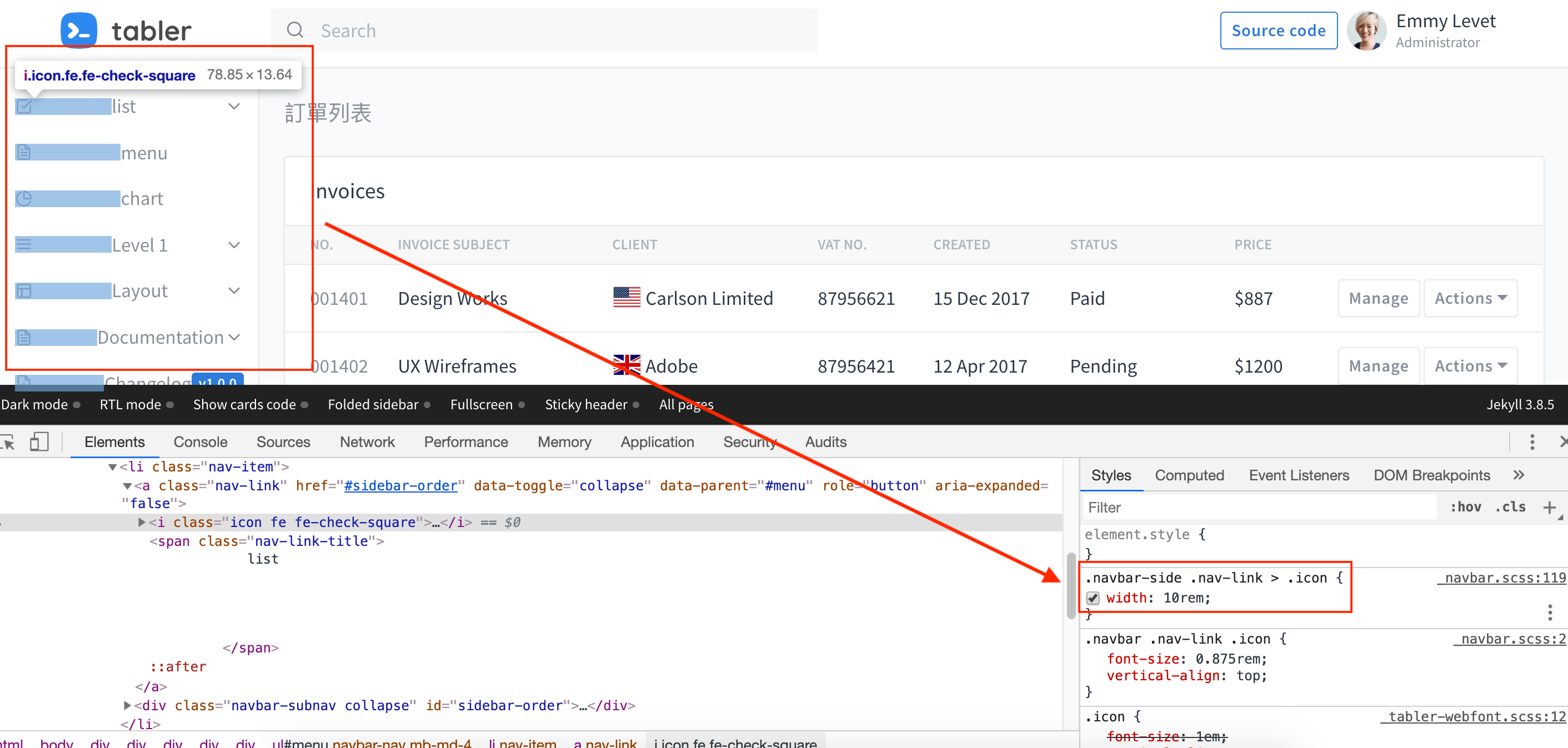 Different padding on sidebar nav · Issue 289 · tabler/tabler · GitHub