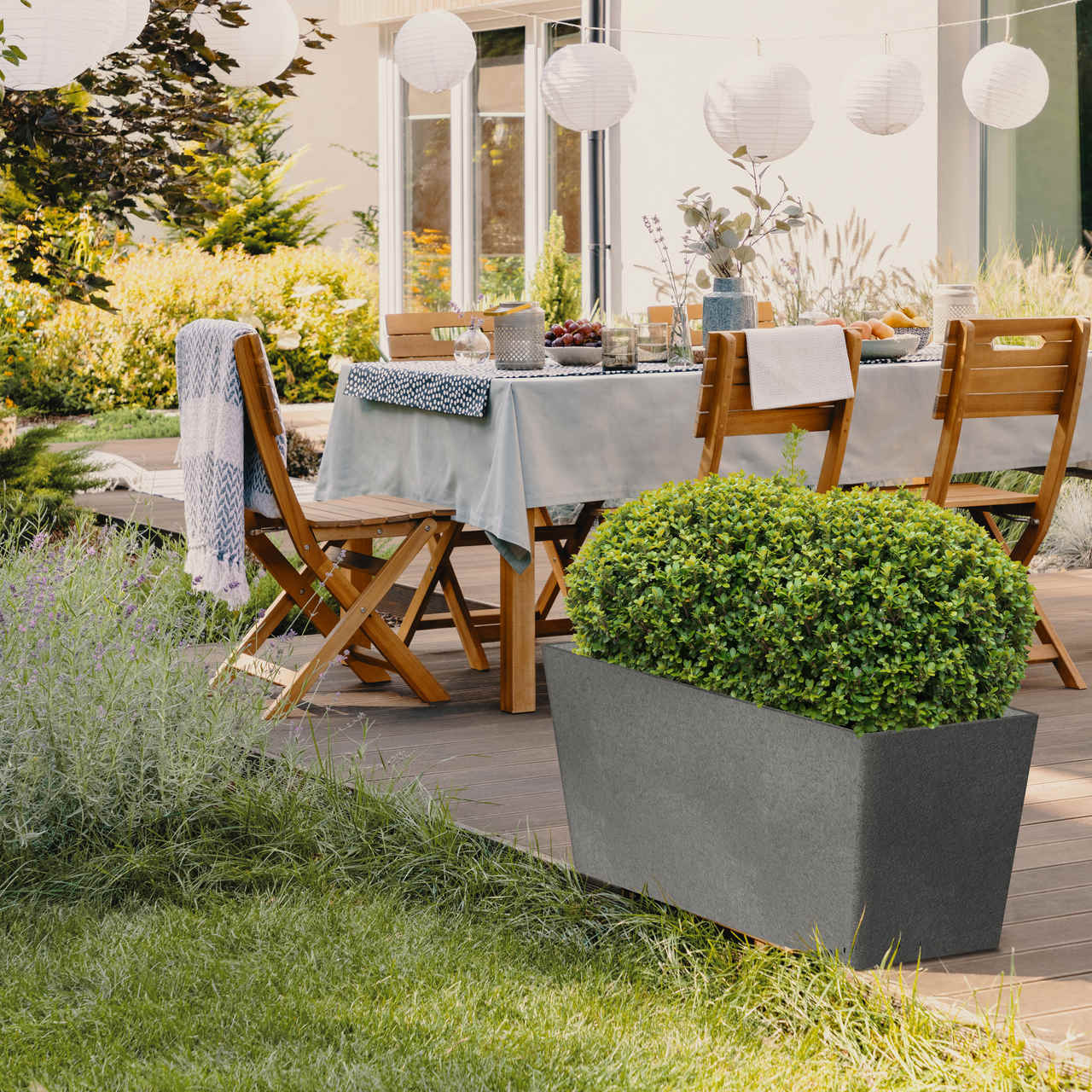Blumentopf Blumenkasten Pflanzkübel Übertopf Pflanzgefäß Terasse Garten