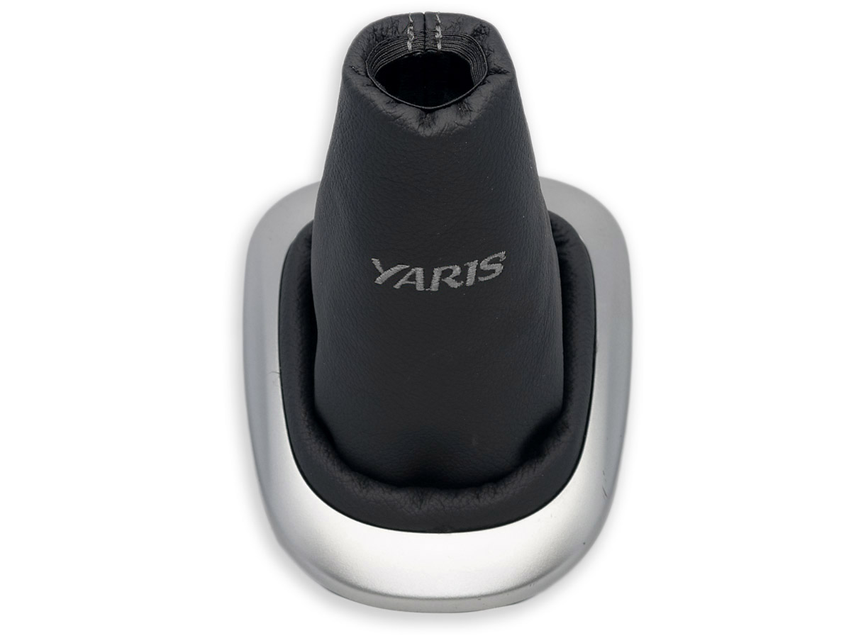 FOR TOYOTA YARIS 1114 GEAR SHIFT BOOT GAITER LEATHER EMBROIDERY GRAY