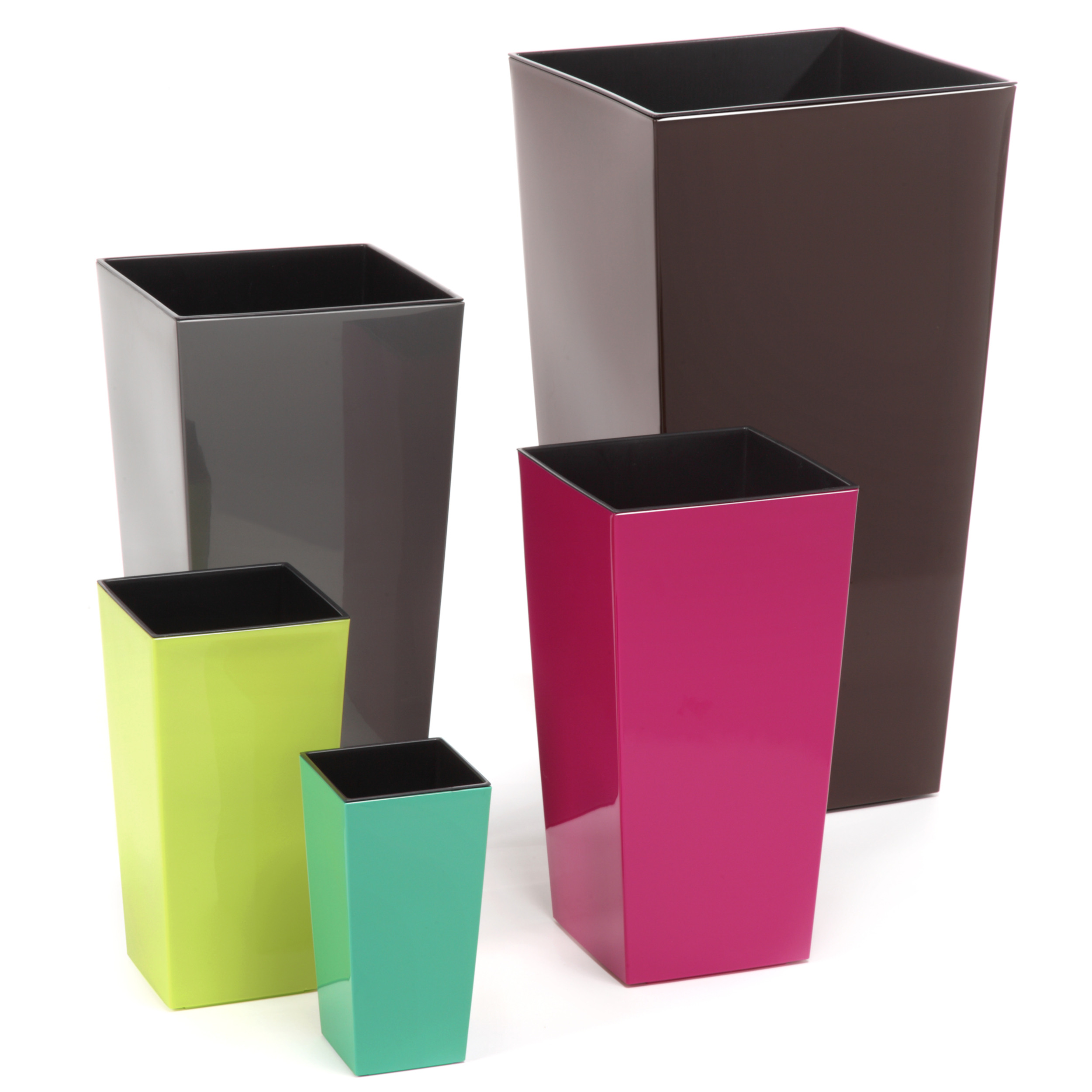 Blumentopf Pflanzkübel Blumenkübel Kunststoff Einsatz Glanz 14 Farben 6