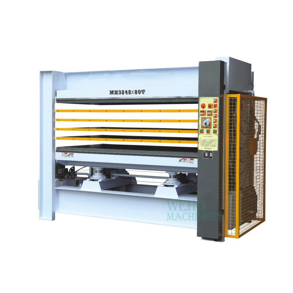Wood lamination hydraulic flush MDF veneer hot press machine