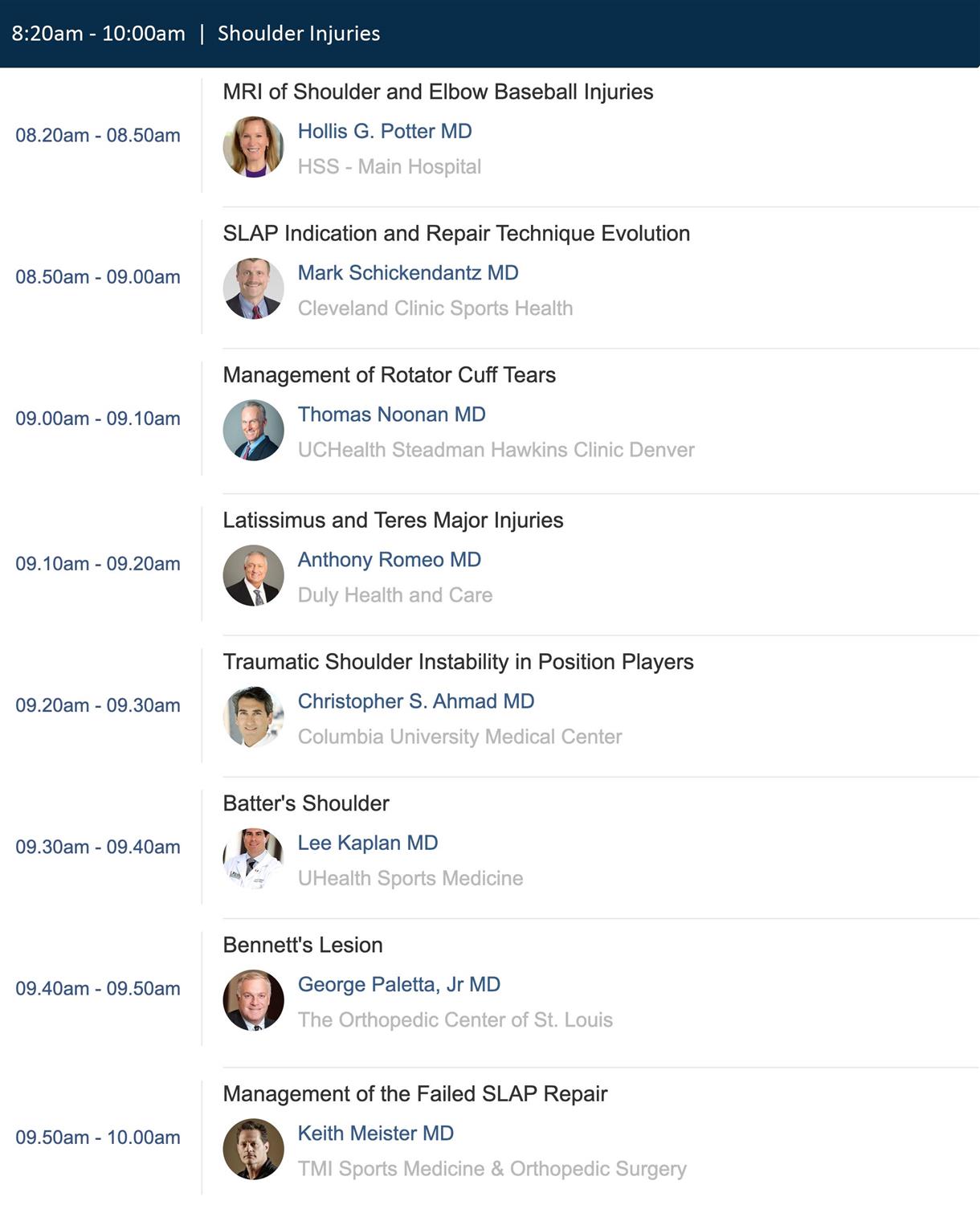 2022 Baseball Sports Medicine Live Stream Anatomy Orthobullets