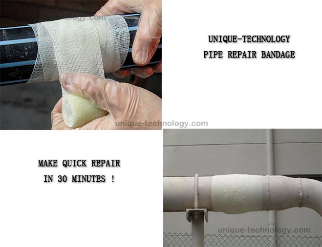 Pipe Repair Bandages are Resinsoaked Fibreglass Wraps Which are Water