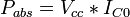 P_{abs}=V_{cc}*I_{C0}