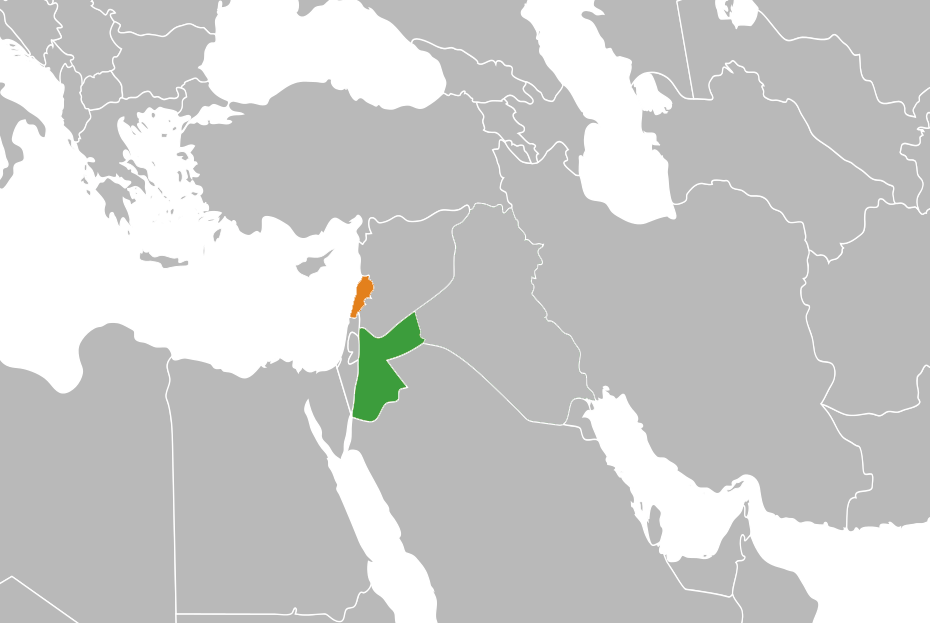 Map Of Jordan And Lebanon Marne Sharona