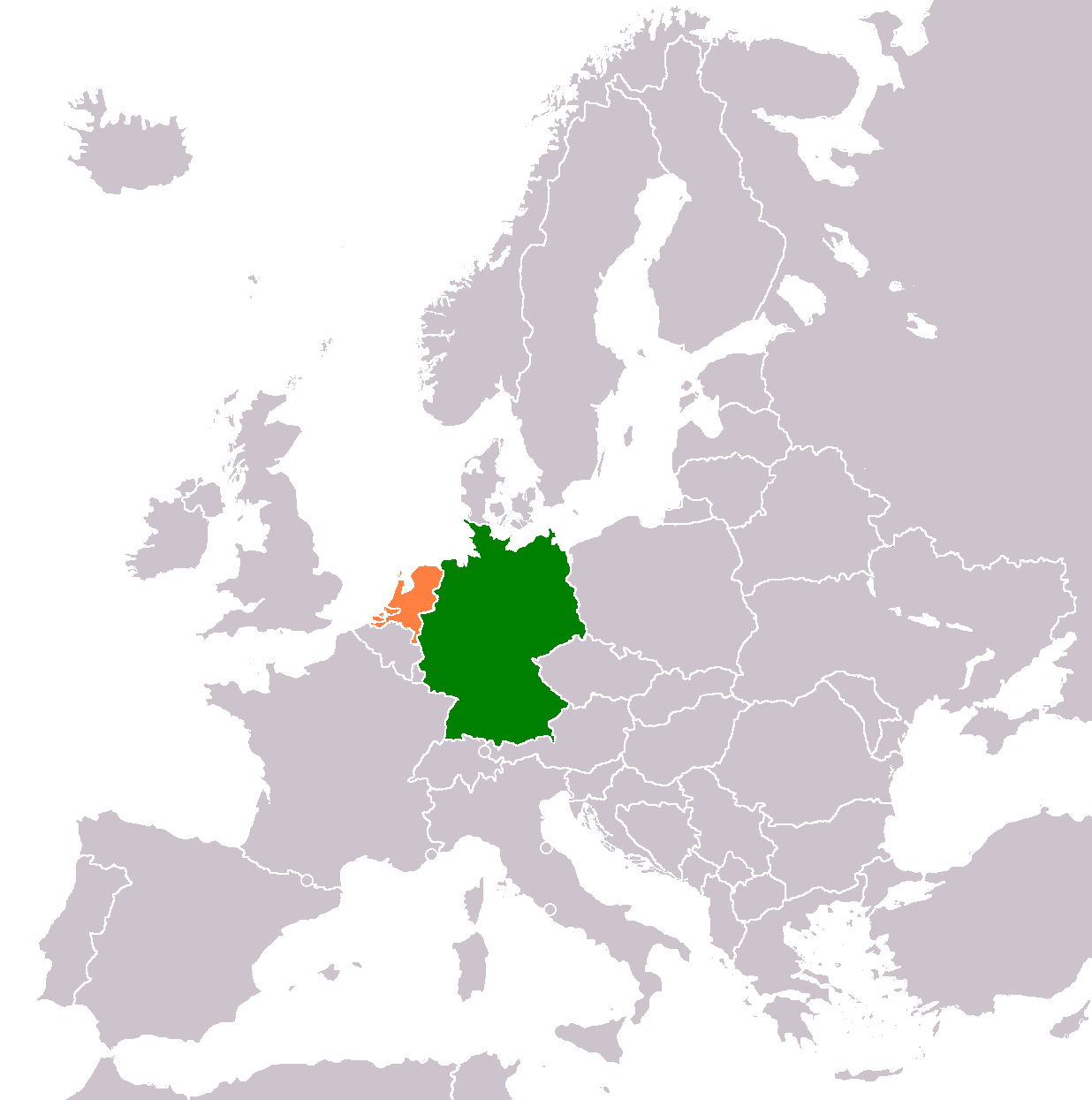 Map Of Netherlands And Germany Germany–Netherlands Relations - Wikipedia