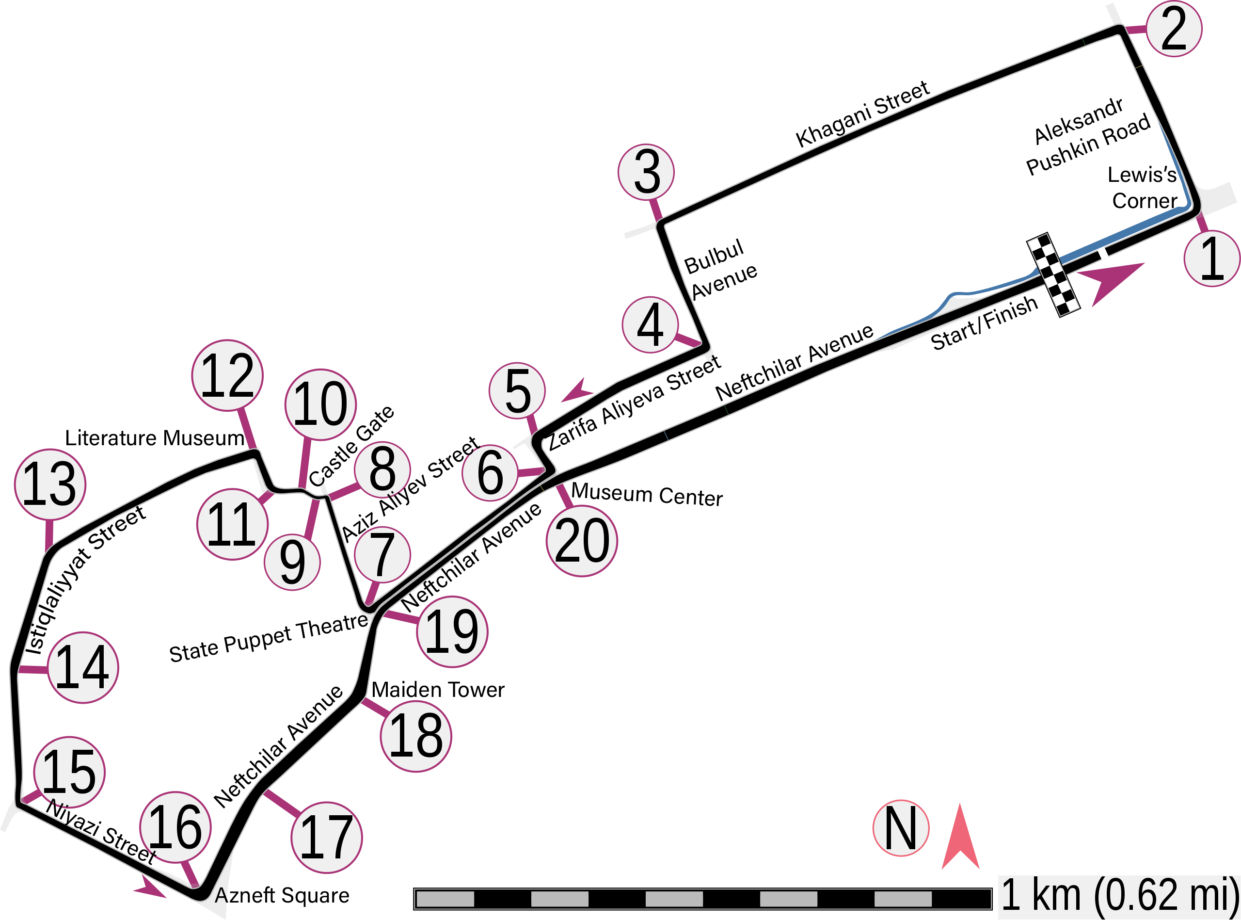 Circuit Bugatti Calendrier 2023 Baku City Circuit - Wikipedia
