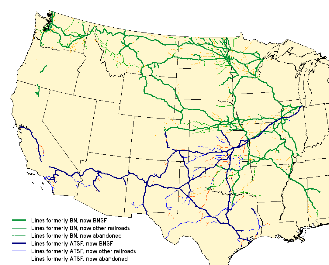 Map Of Bnsf Rail Lines