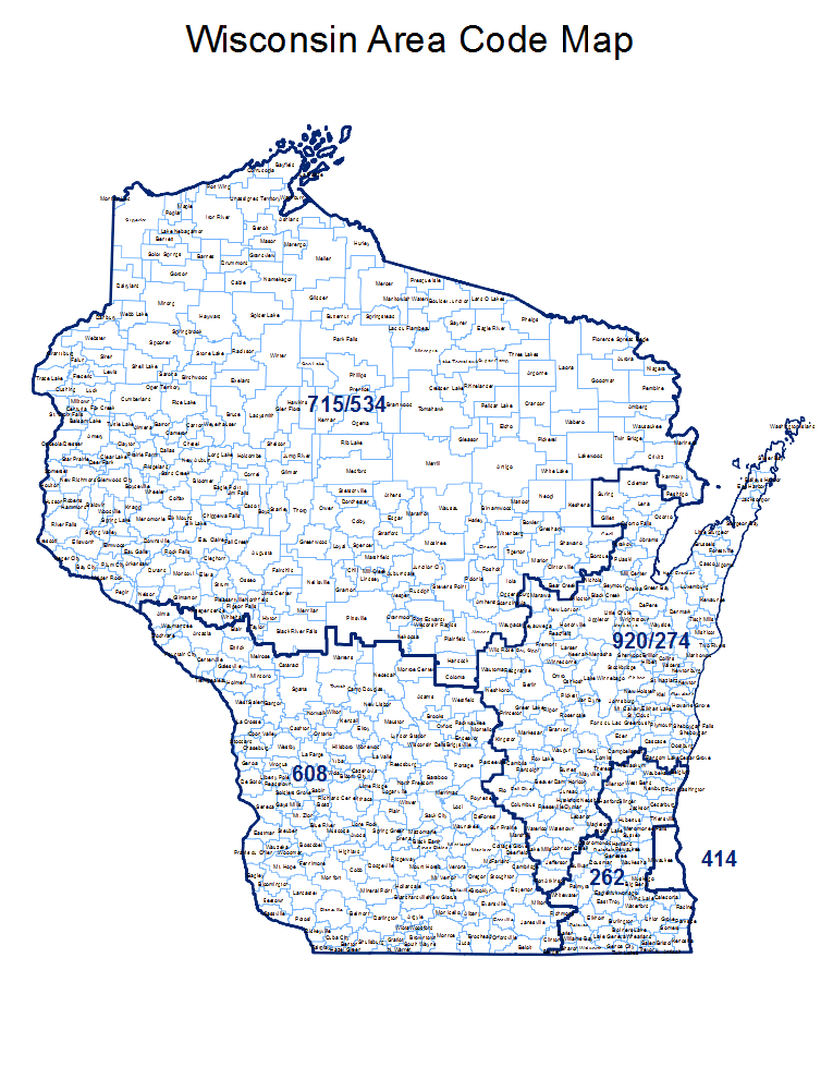 List of Wisconsin area codes Wikiwand