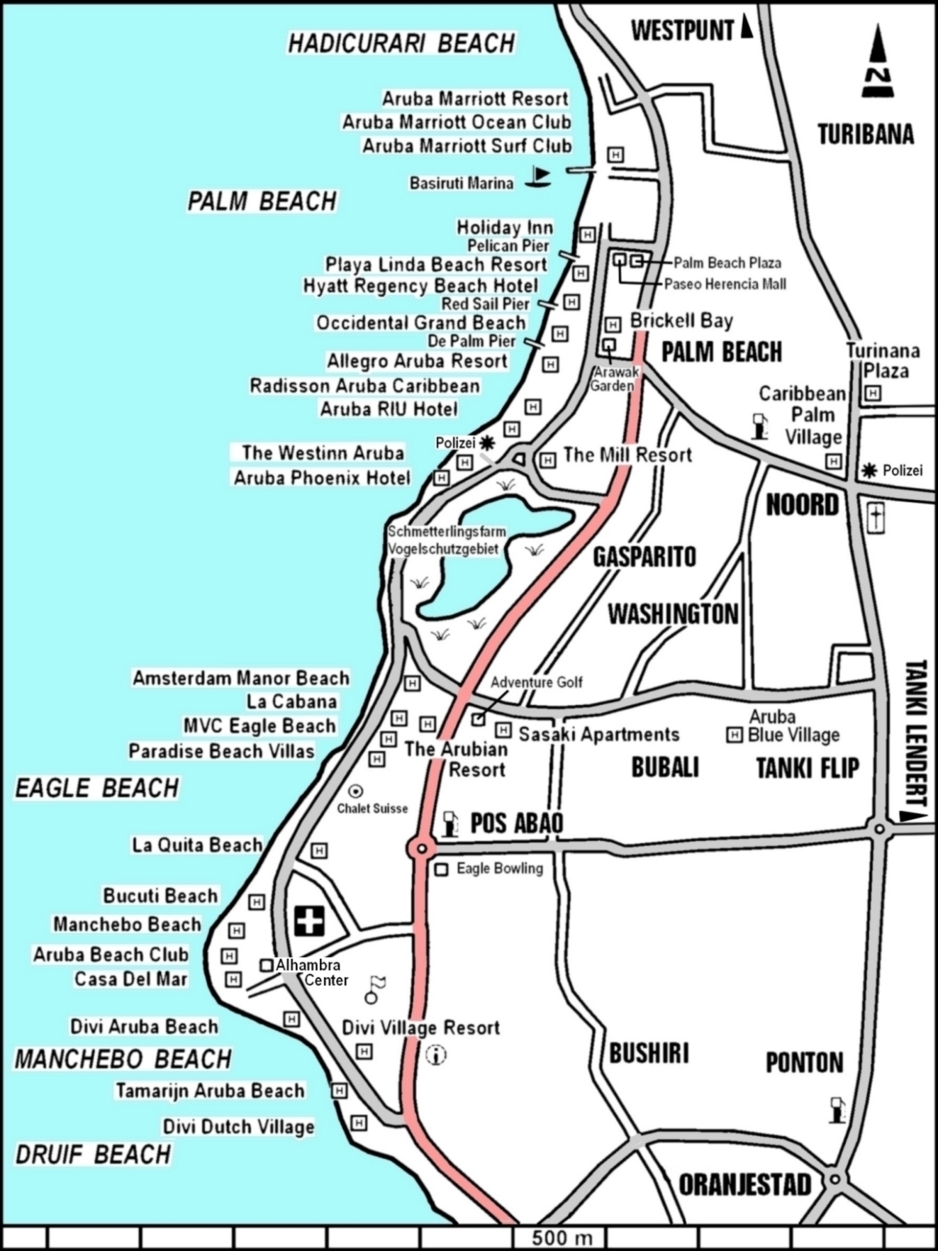 Map Of Aruba Hotels File:hotel-Map.jpg - Wikimedia Commons