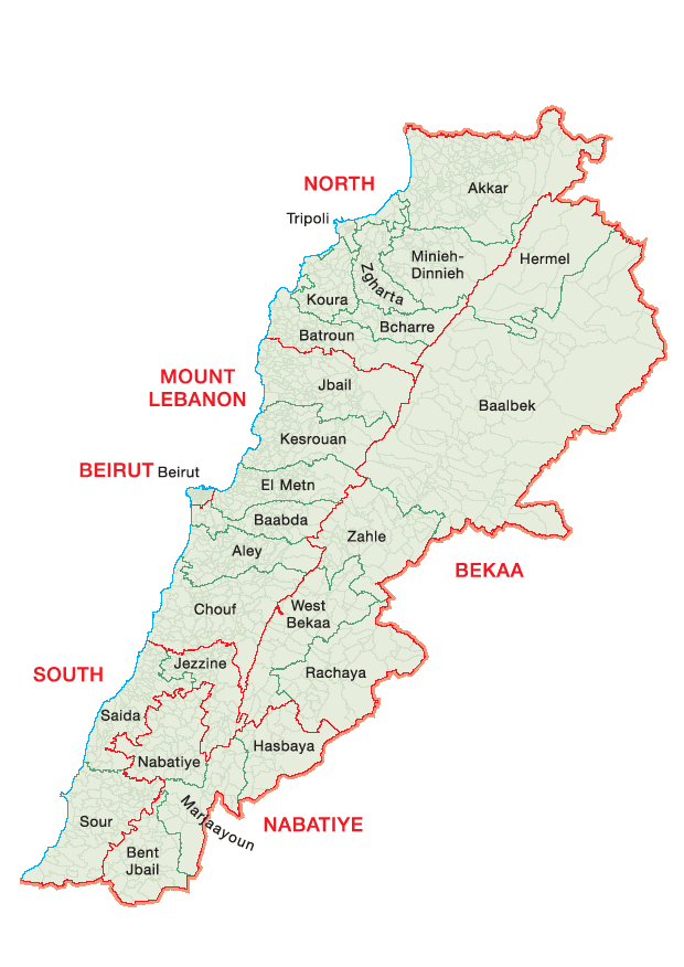 Distrikte des Libanon Wikipedia