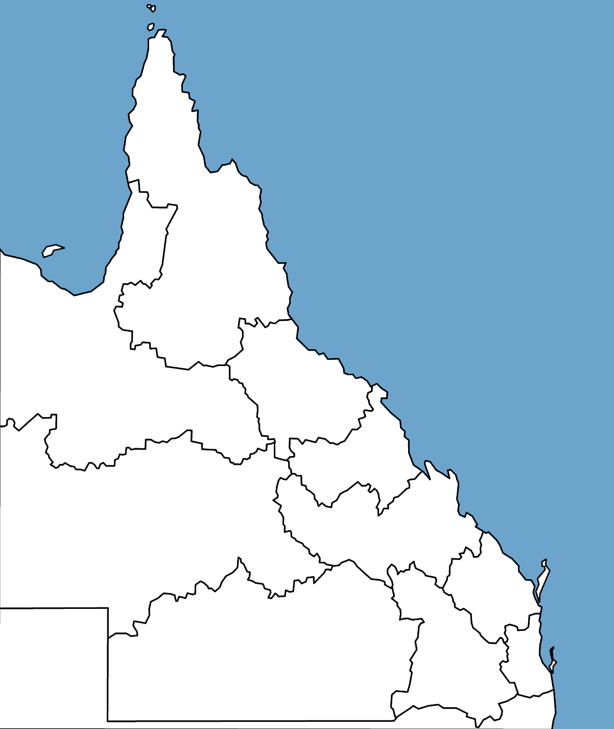Map Of Queensland Regions File:blank Qld Region Map.png - Wikipedia