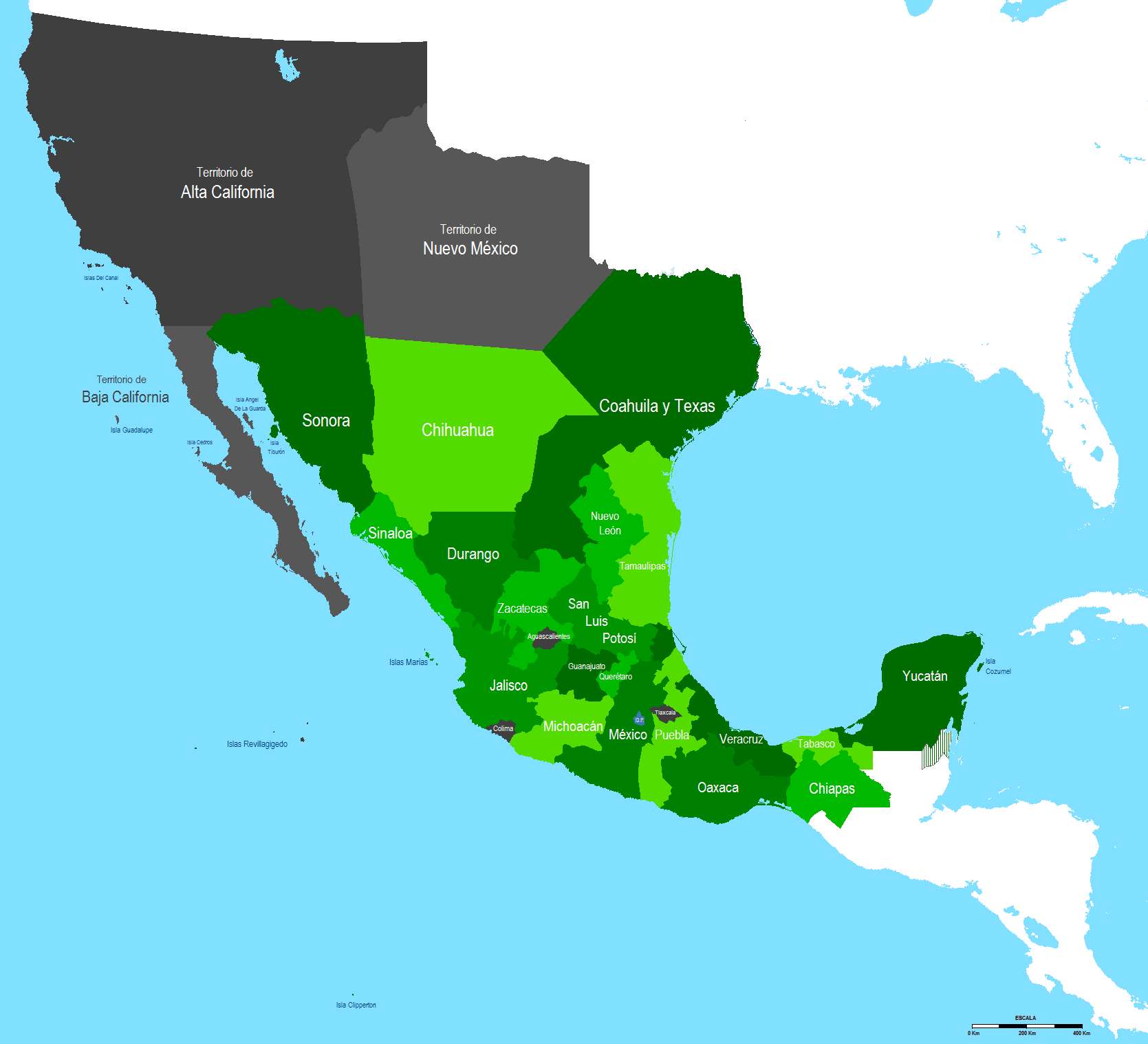 ArchivoMapa de Mexico 1835 1.PNG Wikipedia, la enciclopedia libre