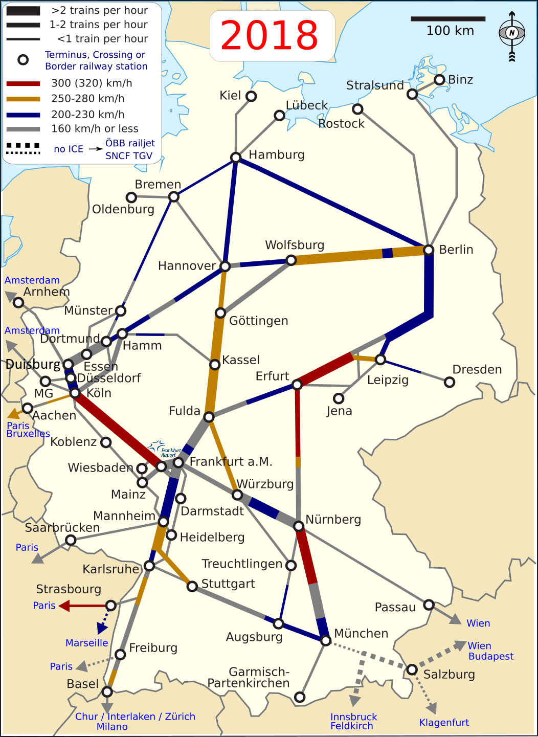 Liste der IntercityExpressLinien Wikipedia