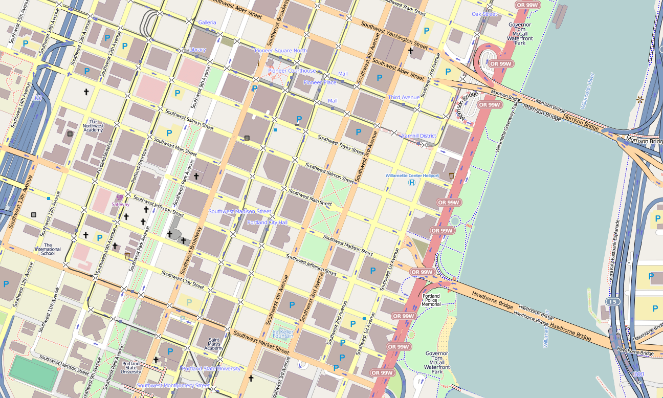 Map Of Downtown Portland Or File:occupy Portland Map.png - Wikipedia