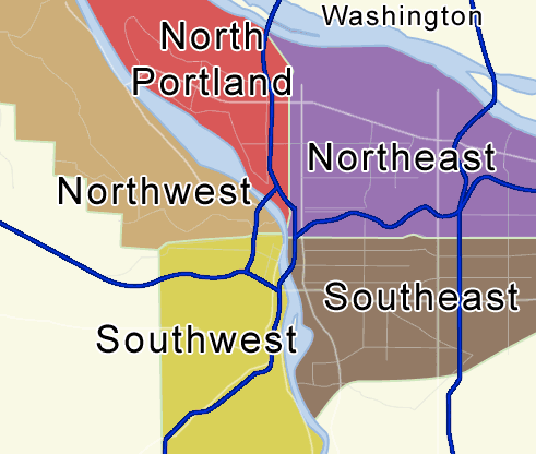 City Of Portland Boundary Map Neighborhoods Of Portland, Oregon - Wikipedia