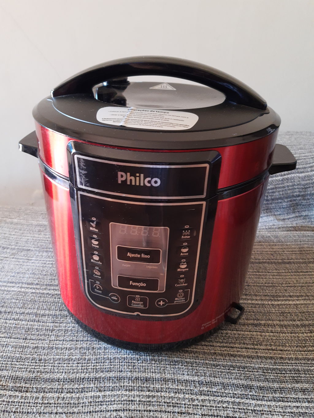 Panela Elétrica de Pressão Philco PPPV Digital 6 Litros Inox Red