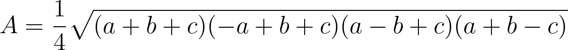 Heron's Formula. Calculator Formula Proof