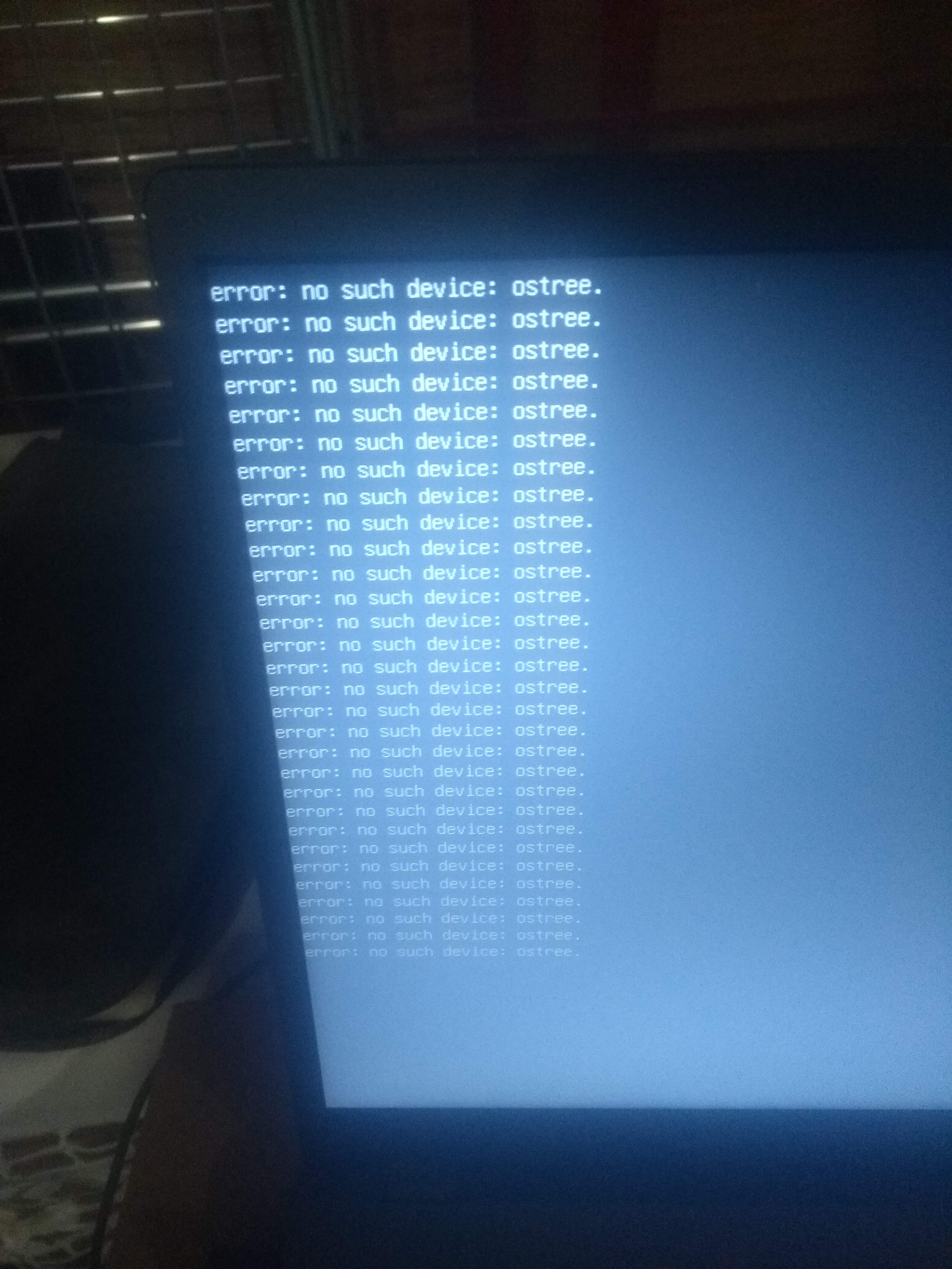 No such device ostree ayuda Endless Community