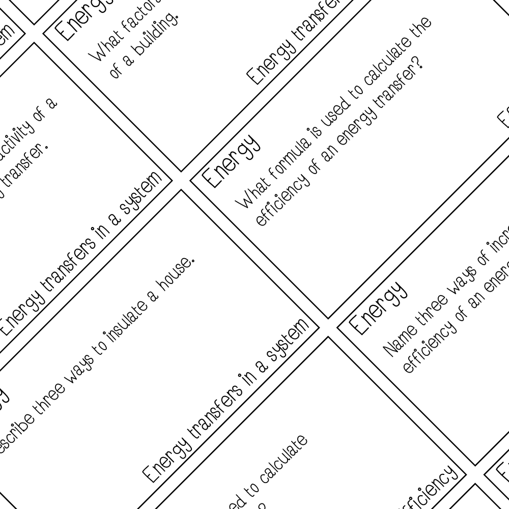 Spice of Lyfe Physics Equations Revision Cards