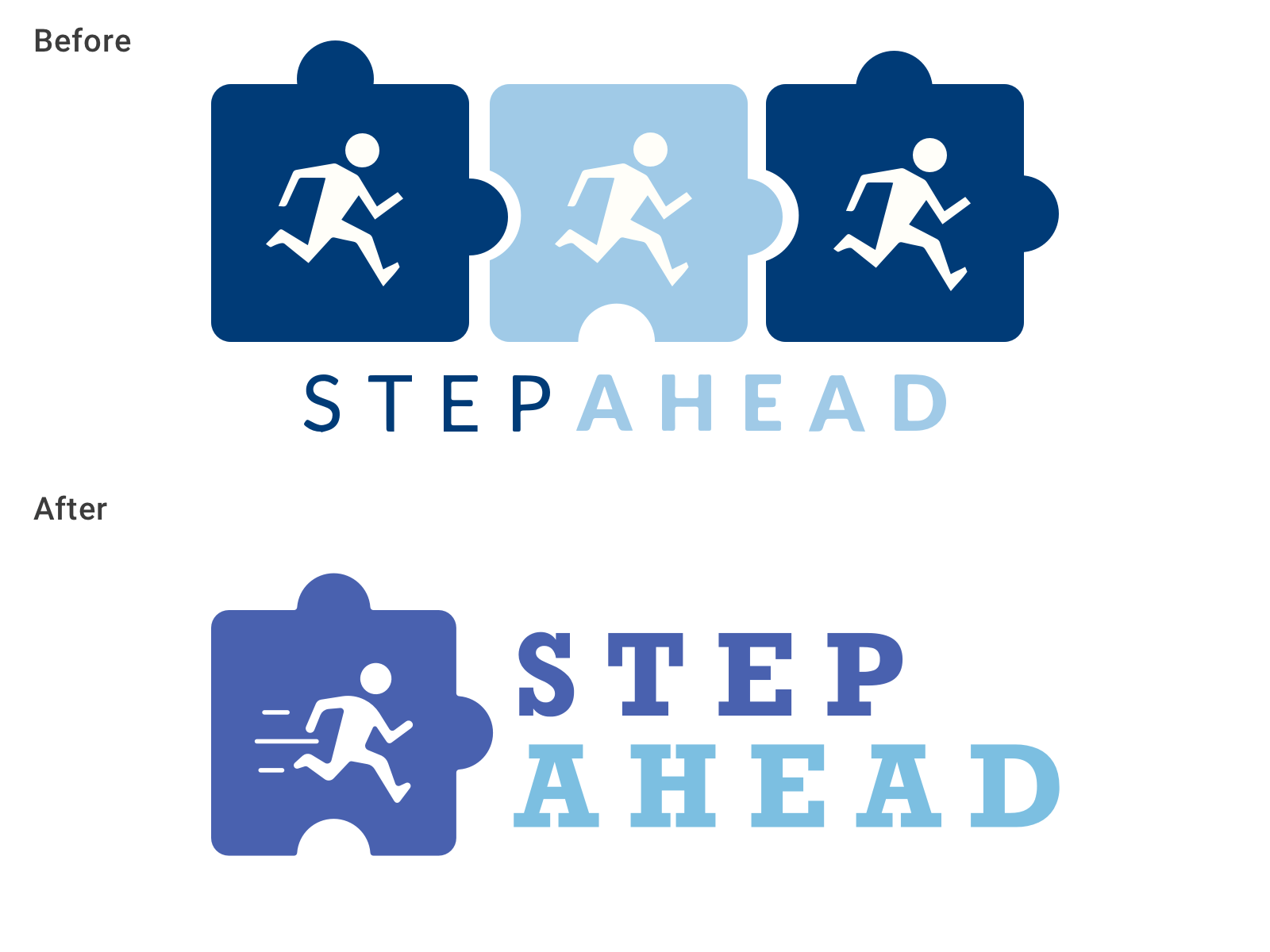 Step Ahead Logo Redesign for a Non Profit Organization