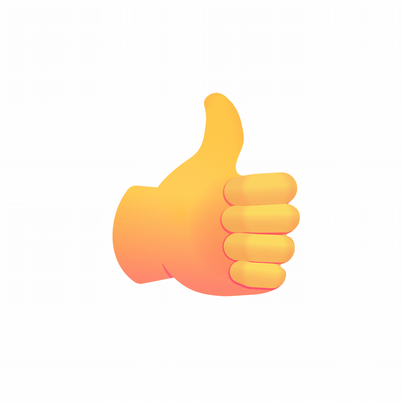 Thumbs Up Emoji Lottie Moji Animation