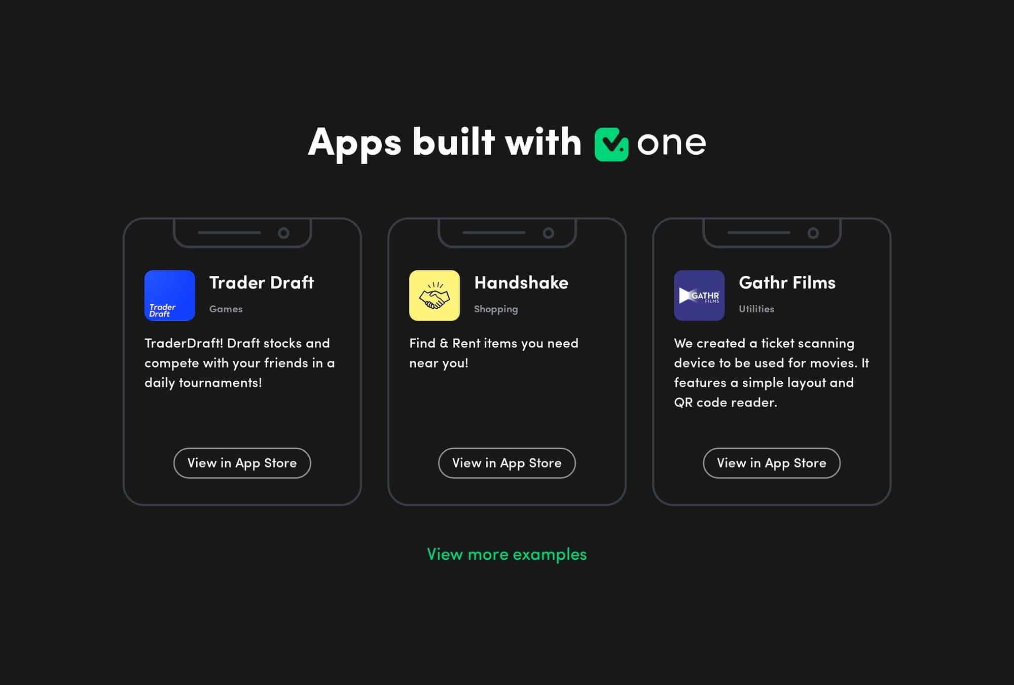 Apps Examples List with App Store Button UI/UX Patterns