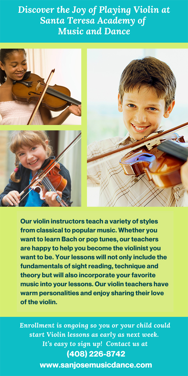 Online Violin Lessons Santa Teresa Academy of Music & Dance