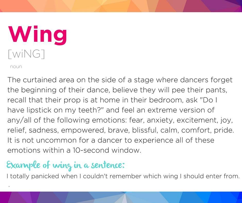 If Dictionaries Were Accurate Dancer Edition