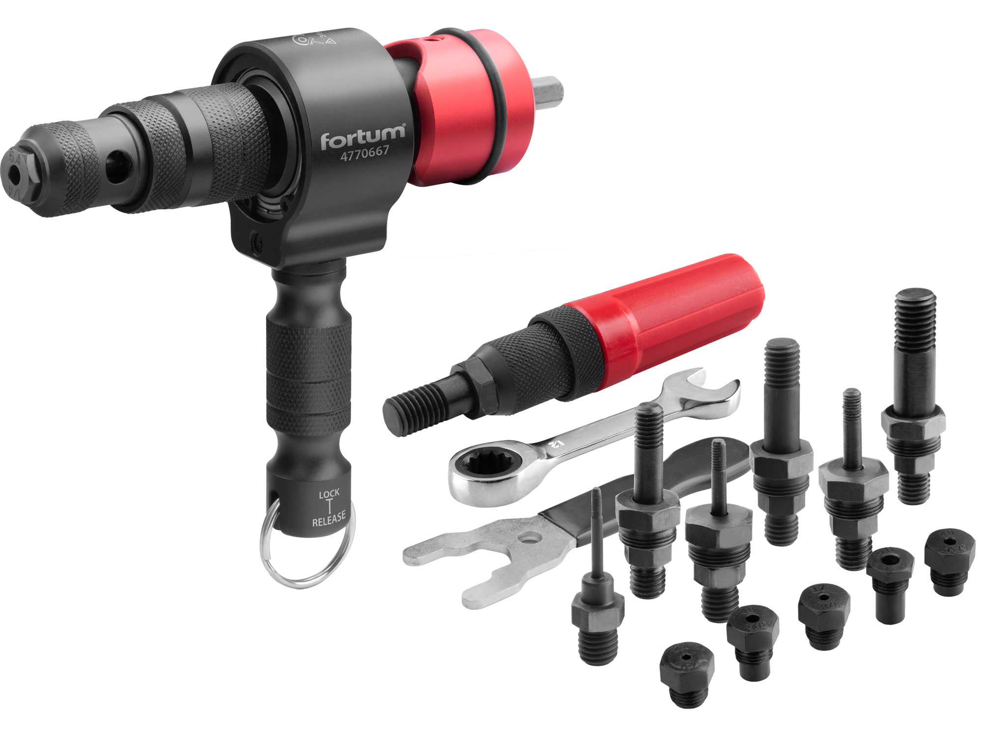 2in1 COMBO Drill Rivet Adapter, Rivnut and Blind Rivets, For Rivnuts