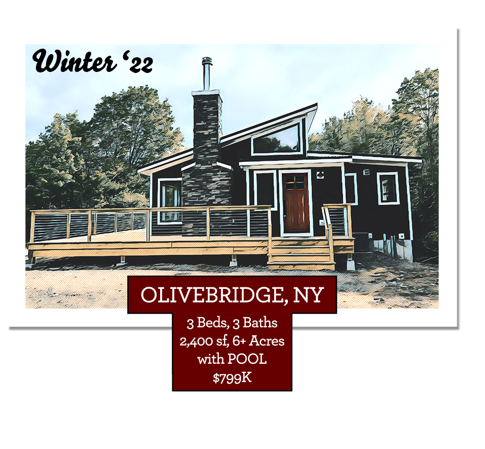 COMING SOON! 3 New Homes WITH POOLS for sale in Olivebridge, NY Catskills Real Estate