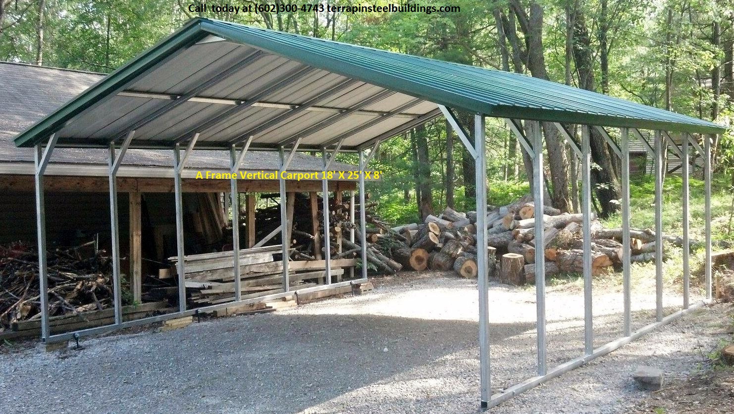 A Frame Vertical Carport Terrapin Steel Buildings