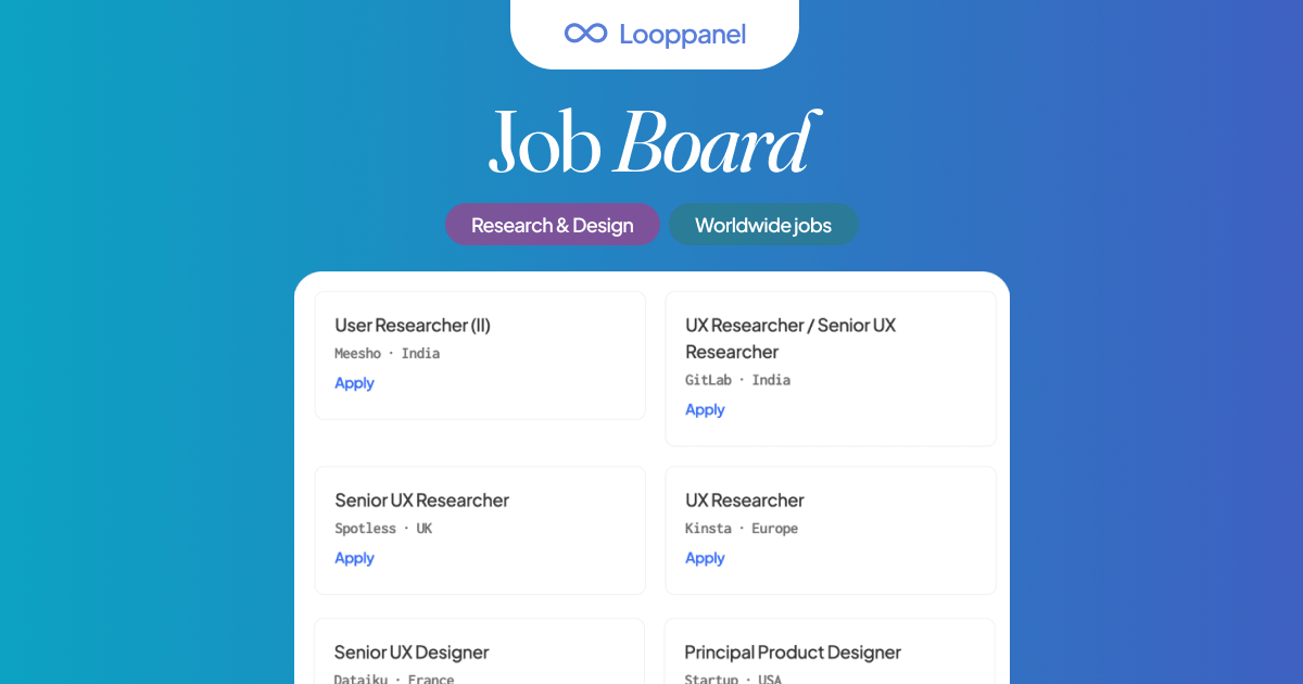 Top UX Research & Design Jobs Worldwide - User Research Jobs Updated Bi