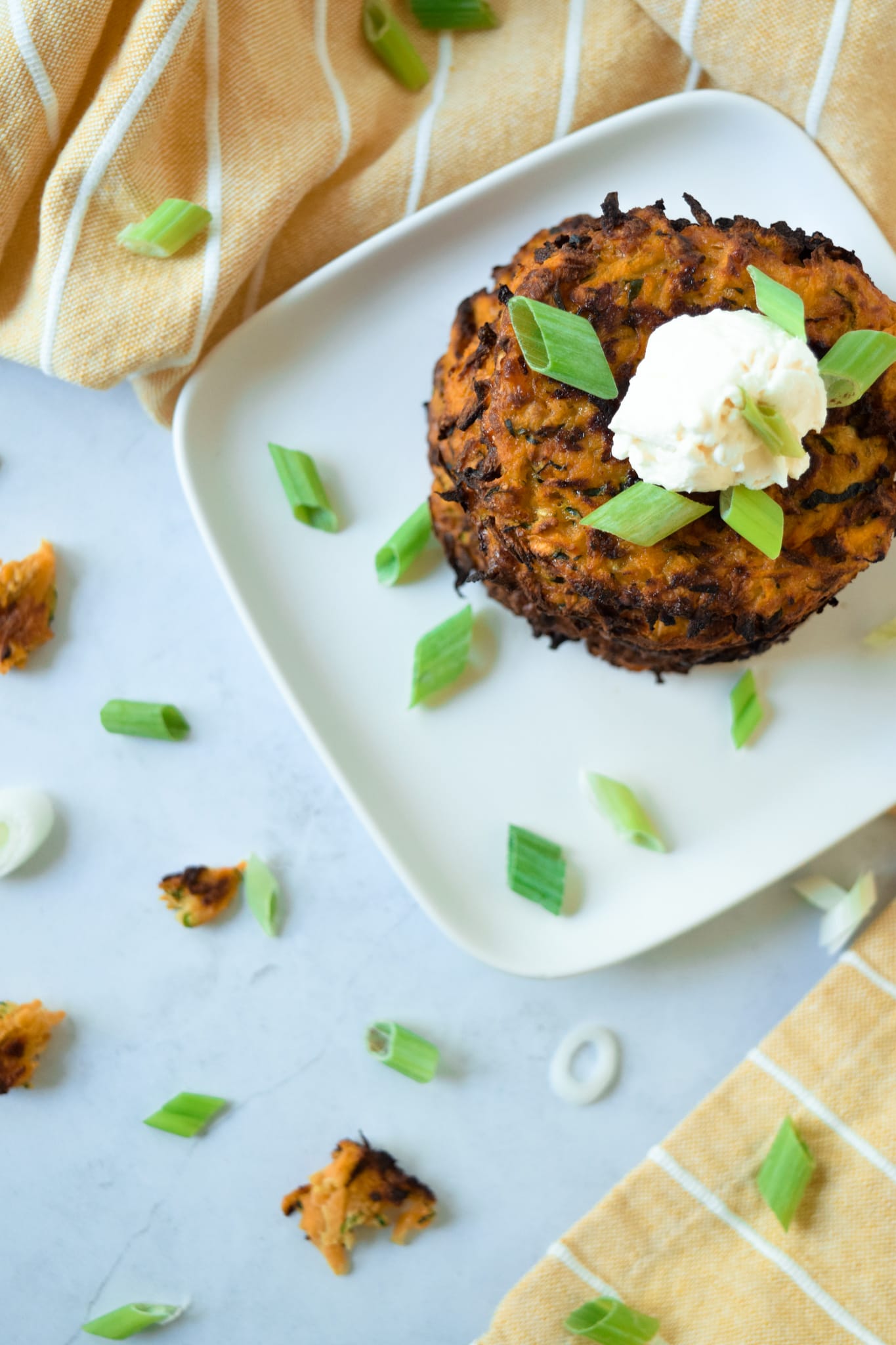 Air Fryer Zucchini & Sweet Potato Fritters