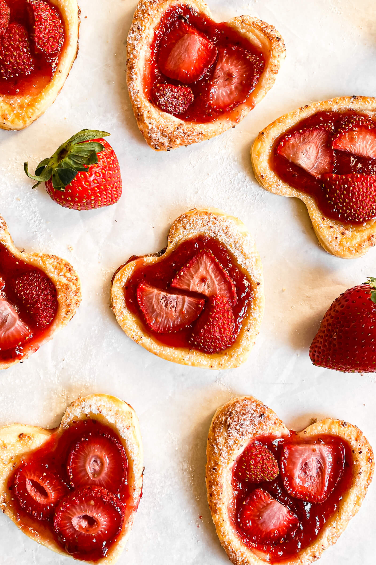 Easy Strawberry Puff Pastry Hearts