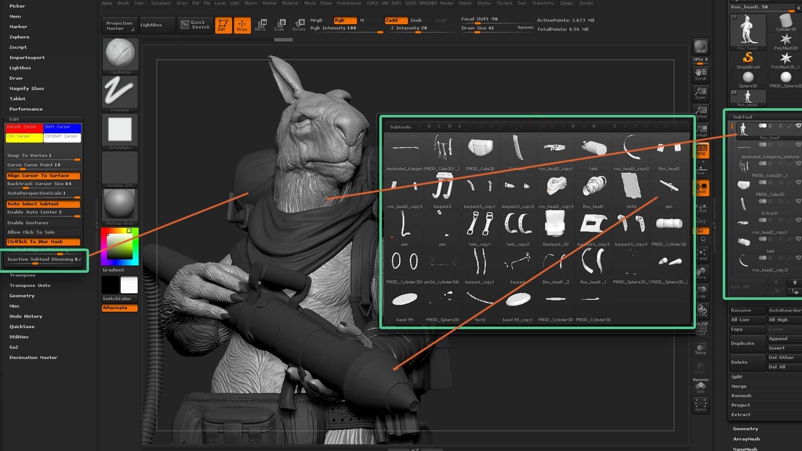 6 Tips for ZBrush Subtools