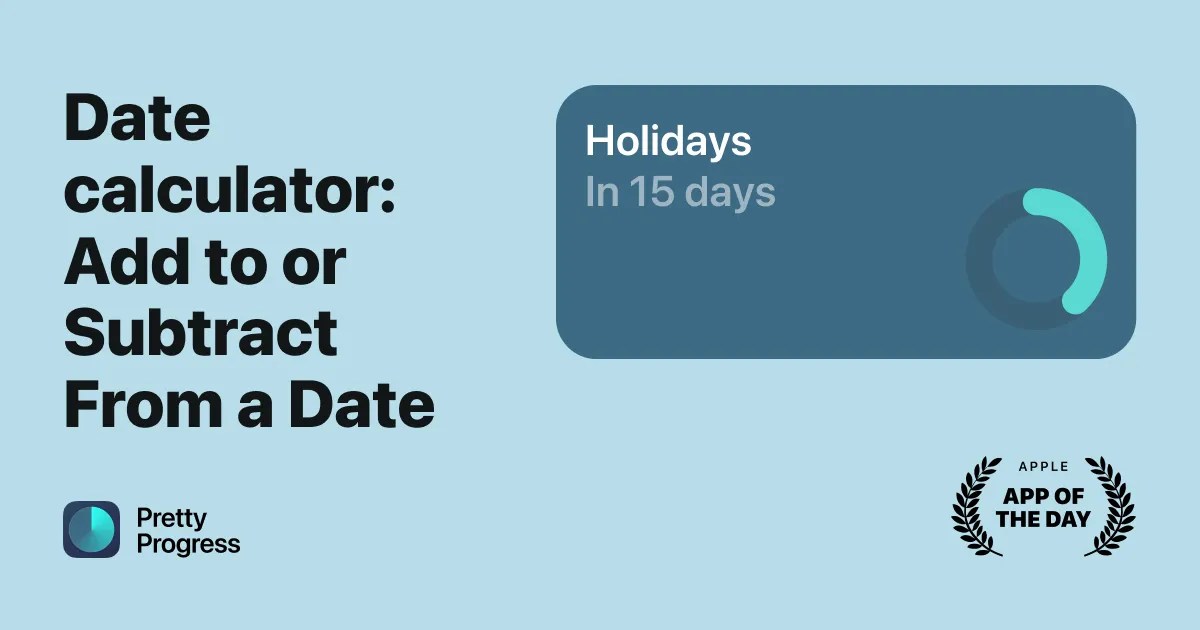 Add To or Subtract From a Date Calculator