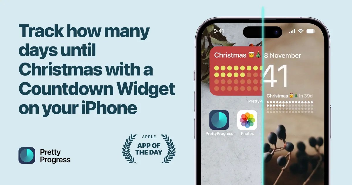 Know how many days until Christmas with a Countdown Widget on your iPhone