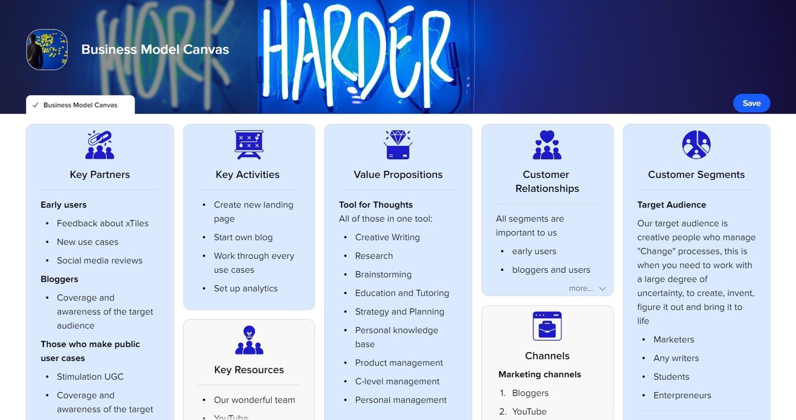 Free templates for business, creativity, and personal use xTiles