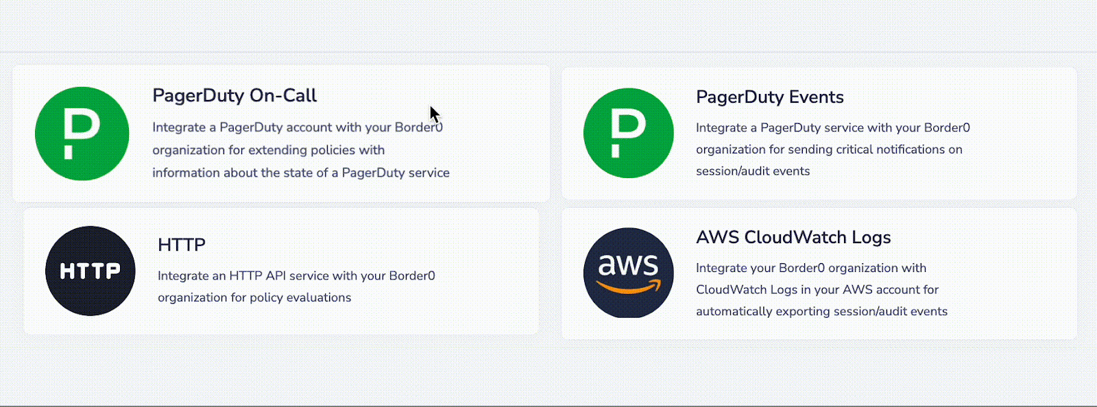 Integration Showcase Border0 PagerDuty Border0