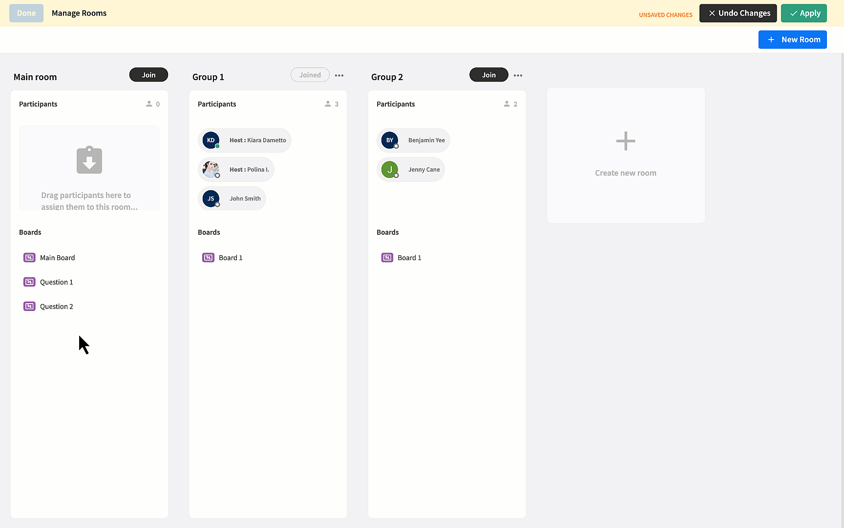 Move your Boards across Breakout Rooms!