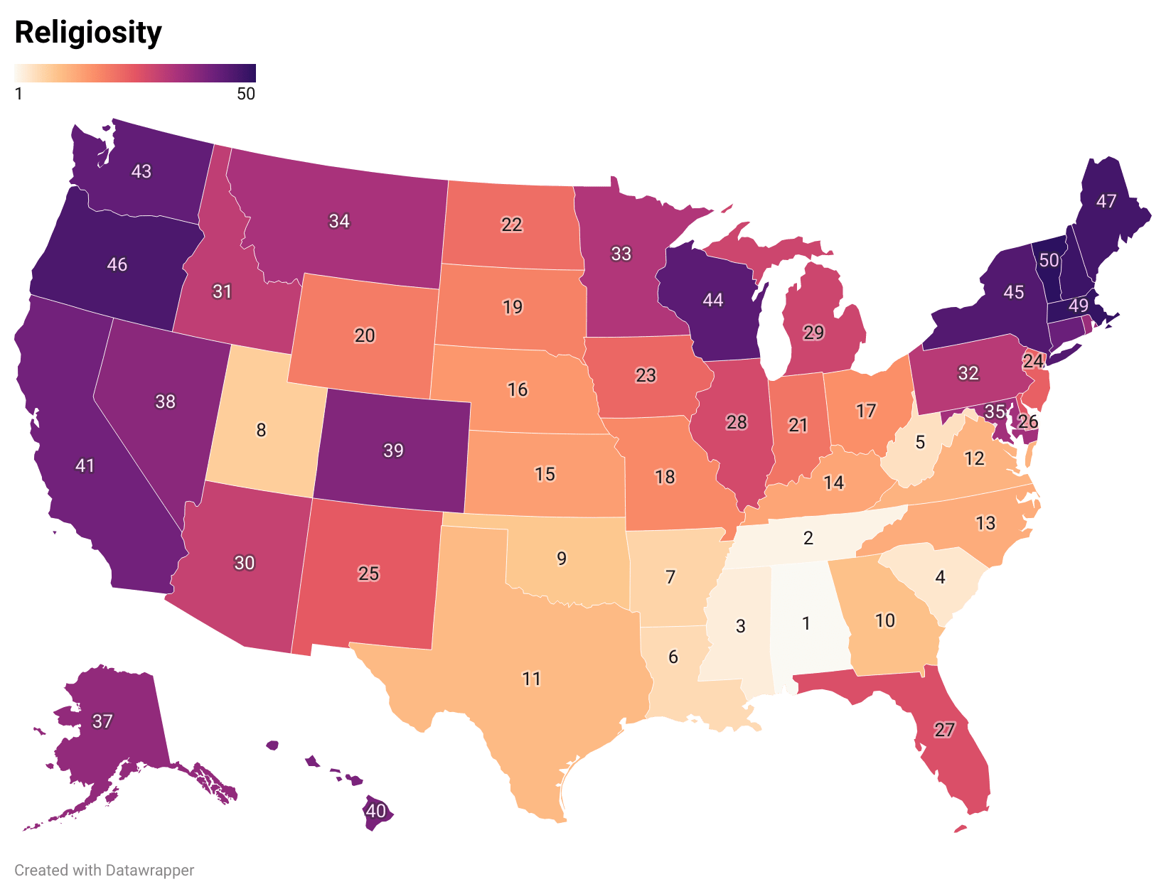Cultural Conservatism by State