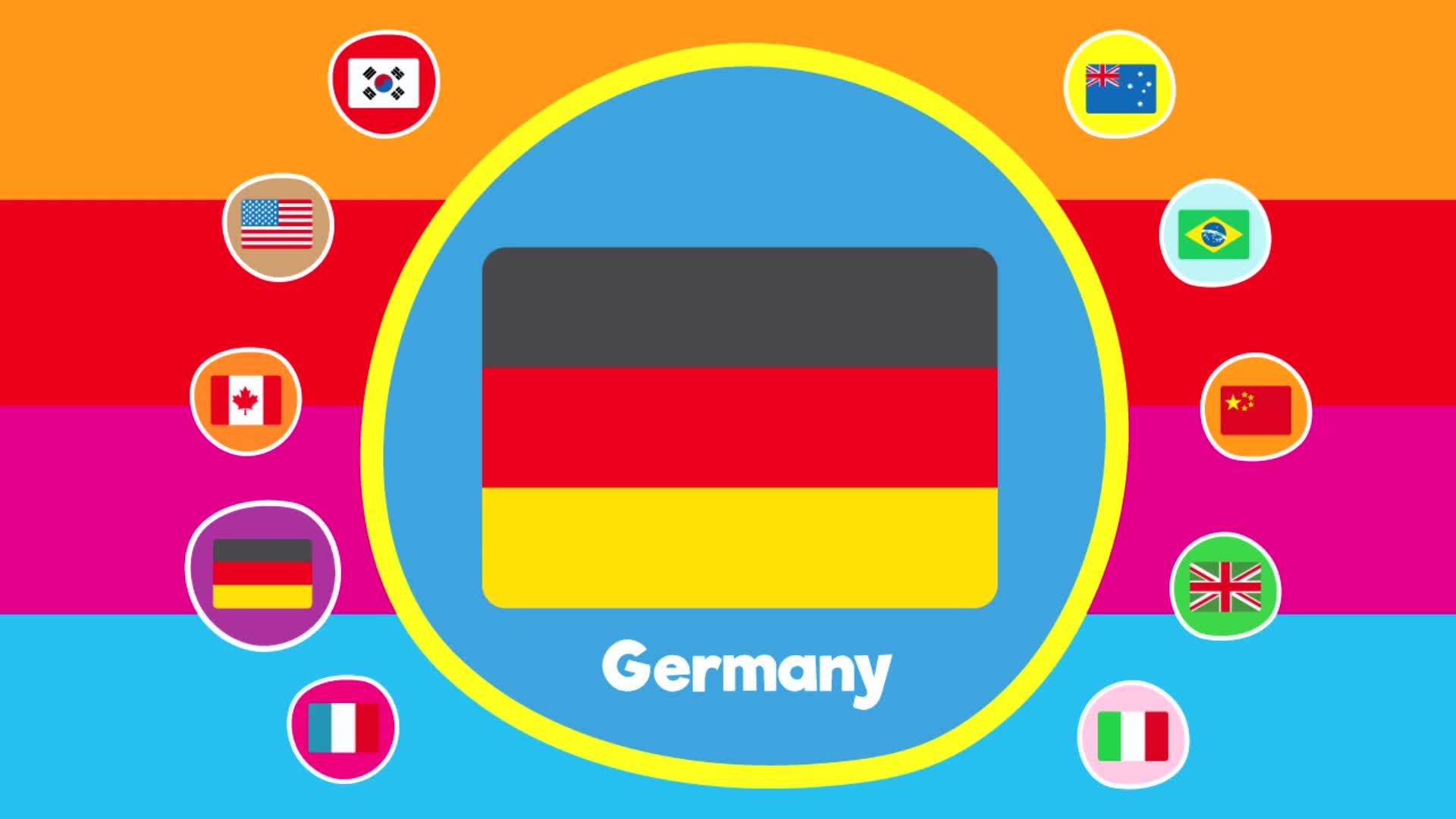 Flags of the World 5 made interactive on Kidovo for 4 to 8 old