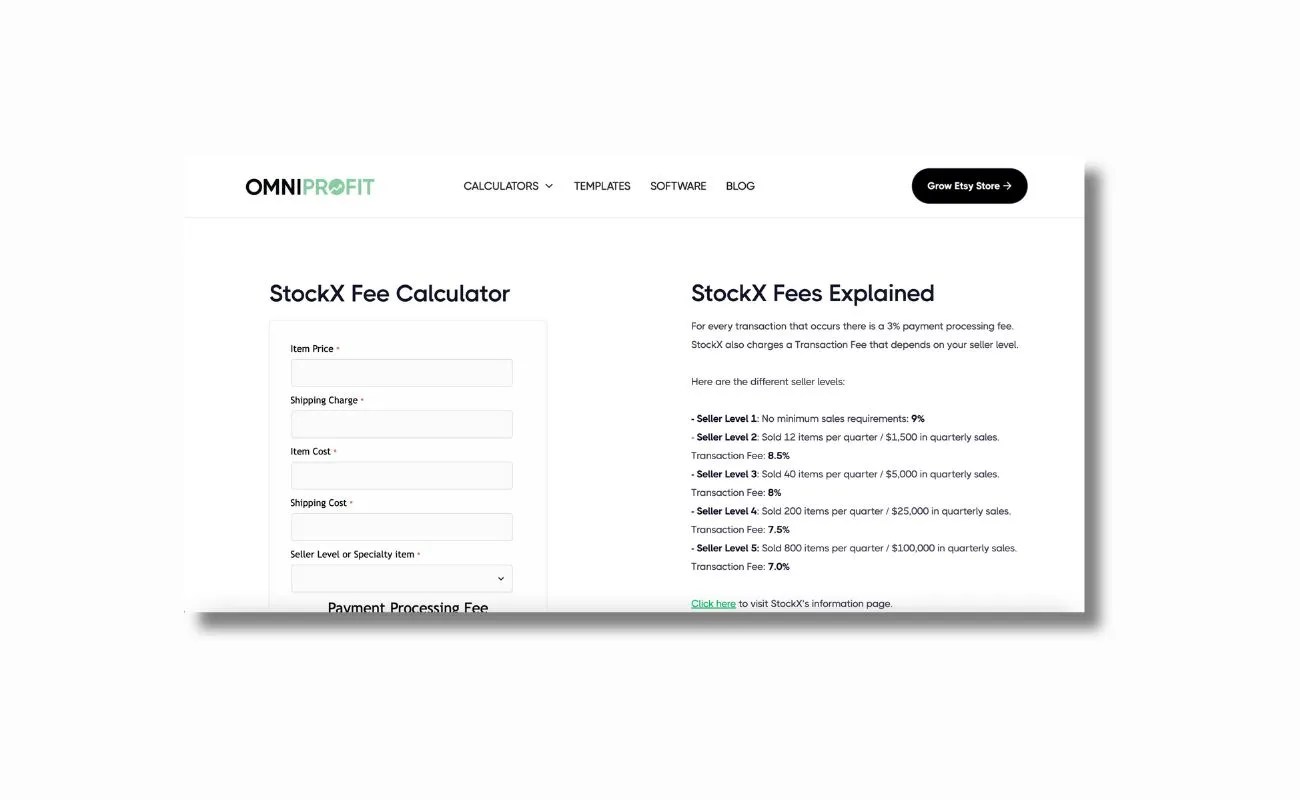 StockX Fee Calculator (2023) Calculate StockX Fees and Profitability