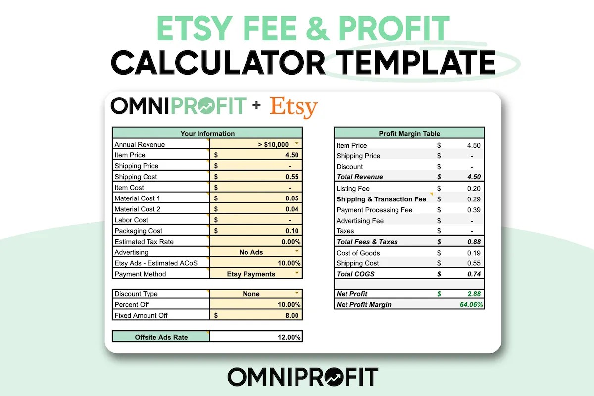 Etsy Fee Calculator (2023) Calculate Etsy Seller Fees and Profit