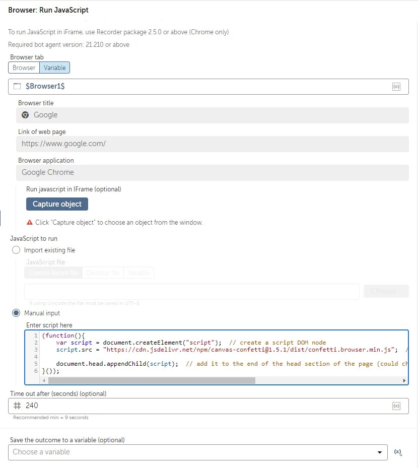JavaScript Injection Using Browser Run JavaScript Community